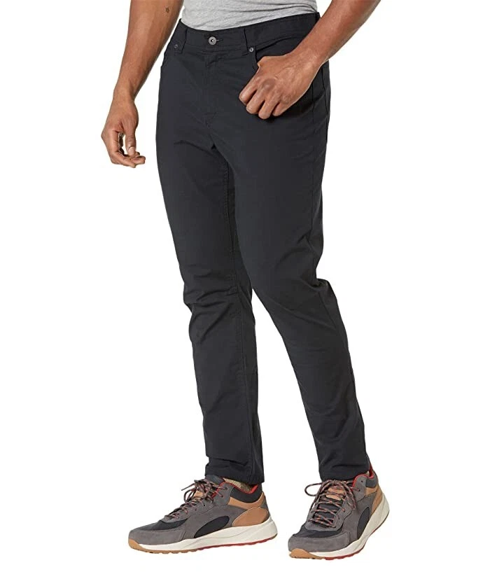 Columbia Cobble Creek Pants Men's Black Cotton Blend Tapered Leg Outdoor APP992