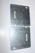 2 Hubbell-Raco 833 Flat 1/2-Inch Knockout Center 4-11/16-Inch Square Box Cover