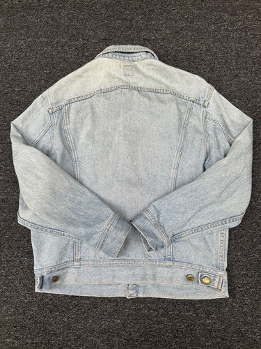 Lee Vintage Womens Denim Trucker Jacket Blue Button Up Size Medium Classic Fit - Picture 7 of 8