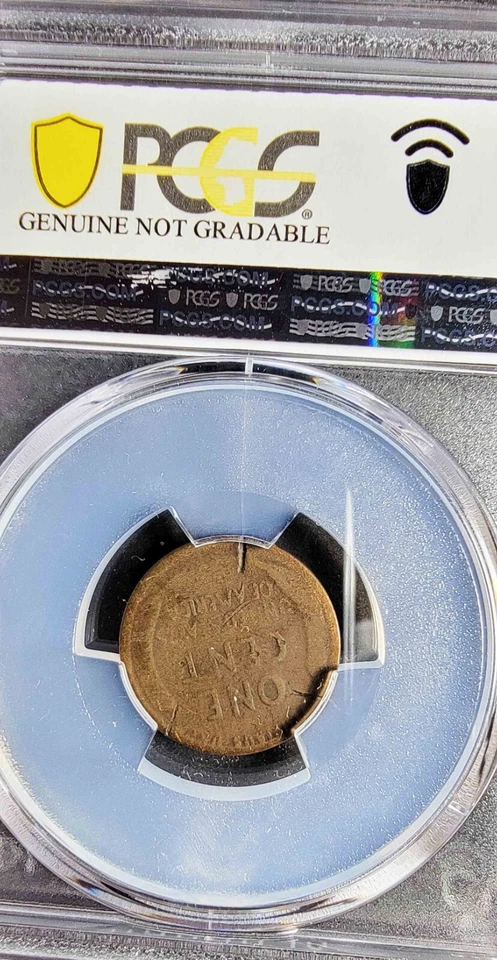 Lincoln Wheat 1c Cent Penny 1922-D Very Weak D Genuine Damage VG Detail - Image 3 of 4