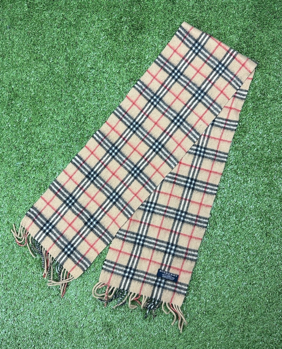 Burberry genuine vintage nova check Camel 100% Lambswool winter
