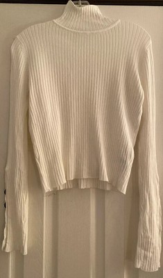 ribbed white sweater