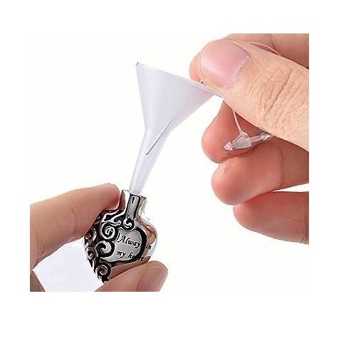 CREMATION JEWELLERY URN SMALL MINI MINIATURE FILL KIT FUNNEL WITH POKER STICK UK - Picture 1 of 8