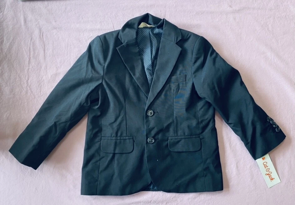 Cat Jack Boys Suit Jacket Navy Blue Size 4 eBay
