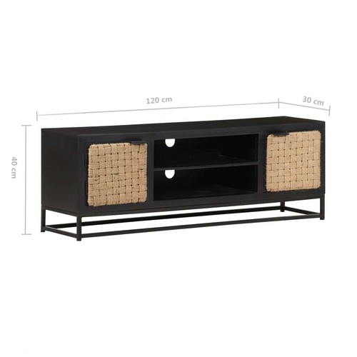 Madera Maciza de Mango Mueble para TV Soporte Sala Estar Armario vidaXL - Imagen 7 de 11