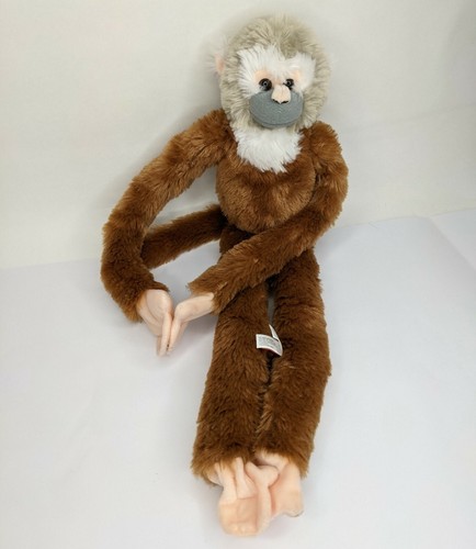 Wild Republic 25" Long Tail Arms & Legs Brown & White Stuffed Plush Monkey