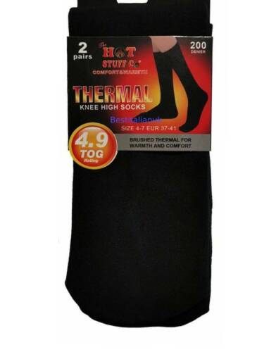 Women's Thermal Socks Thick Warm Knee High One Size Hot Stuff C 4.9 Tog Rating - Picture 1 of 6