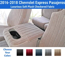 Plush Regal Seat Covers for 2016-2018 Chevrolet Express Pasajeros