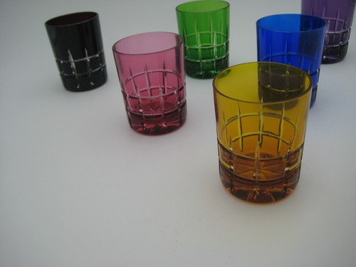 Set 6x Whiskey Whisky Glass Tumblers 200ml Lead Crystal Overlay Hand Cut - Picture 2 of 10