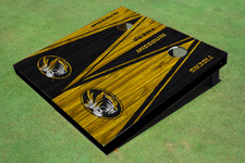 University of Missouri Alternating Wood Look Triangle Cornhole Boards