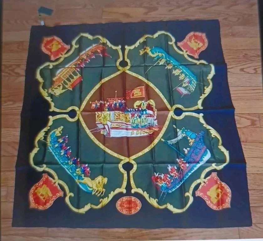Foulard vintage Gucci Viking Boats 33