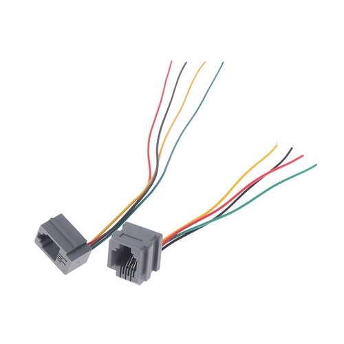 5PCS 616E 623k 616M 641D RJ11\RJ12\RJ45 Female Socket for Phone With Cable 15cm - Afbeelding 9 van 16