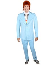 Glam Rock Star Costume Suit – Bright Blue 70s Inspired Outfit for Men Halloween