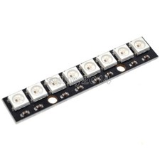 Black 8 Channel WS2812 5050 RGB 8 LEDs Light Strip Driver Board for Arduino