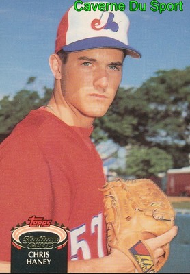449 CHRIS HANEY MONTREAL EXPOS TOPPS BASEBALL CARD STADIUM CLUB 1992