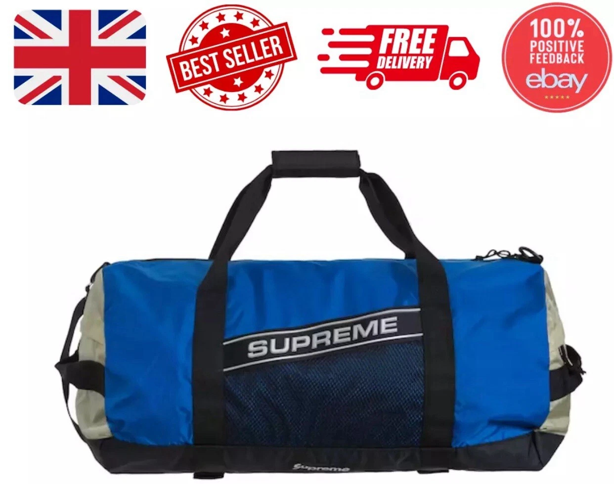 Sac de voyage Supreme Logo   Bleu   FW23/B15   Livraison gratuite le lendemain ✅