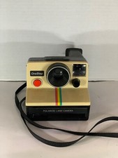 Vintage Polaroid OneStep Rainbow Stripe Land Camera With Strap - Instant Photo
