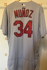 2019 St. Louis Cardinals Yairo Munoz Grey Road Jersey Game Used W MLB HOLO 