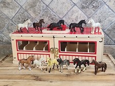 2020 Melissa  Doug Take Along Show Horse Stable Play Set with 11 Horses