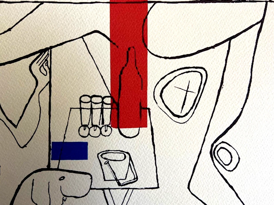 Litografía Le Corbusier certificado de autenticidad original numerada a mano firmada Op Josef Albers Foto 4 de 4