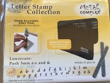 3mm POSH Lower Case Letter Stamp Set A-Z  Metal Complex Stainless Steel