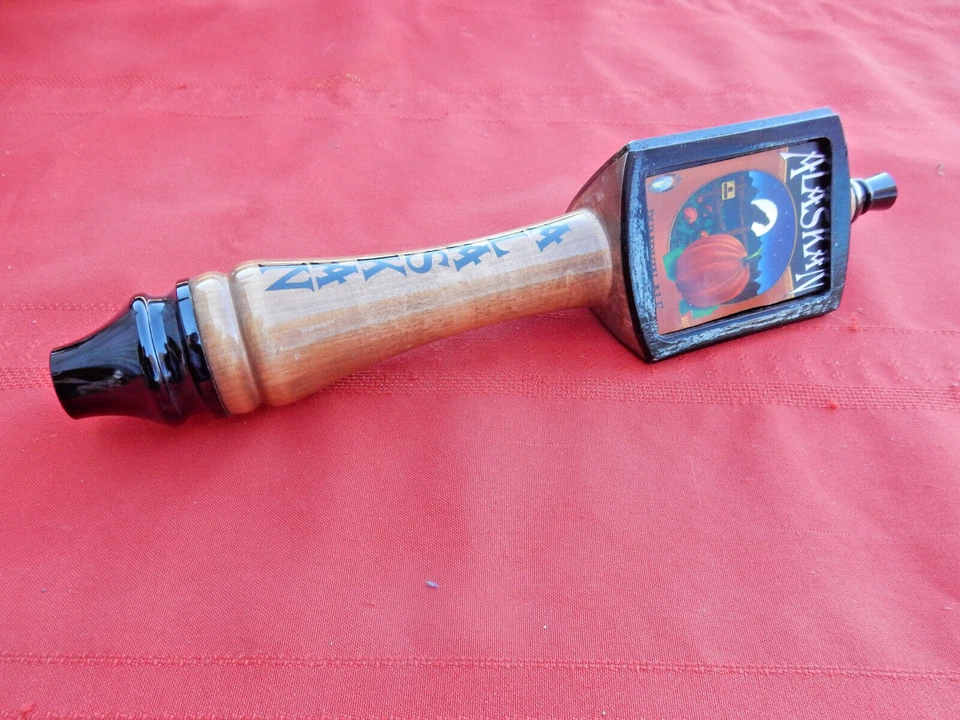 ALASKAN BREWING Co, Pumpkin Ale Beer, Genuine Wood Beer Tap Handle - Image 4 of 4