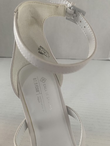 White Strappy Heels size 8.5 - Picture 4 of 6