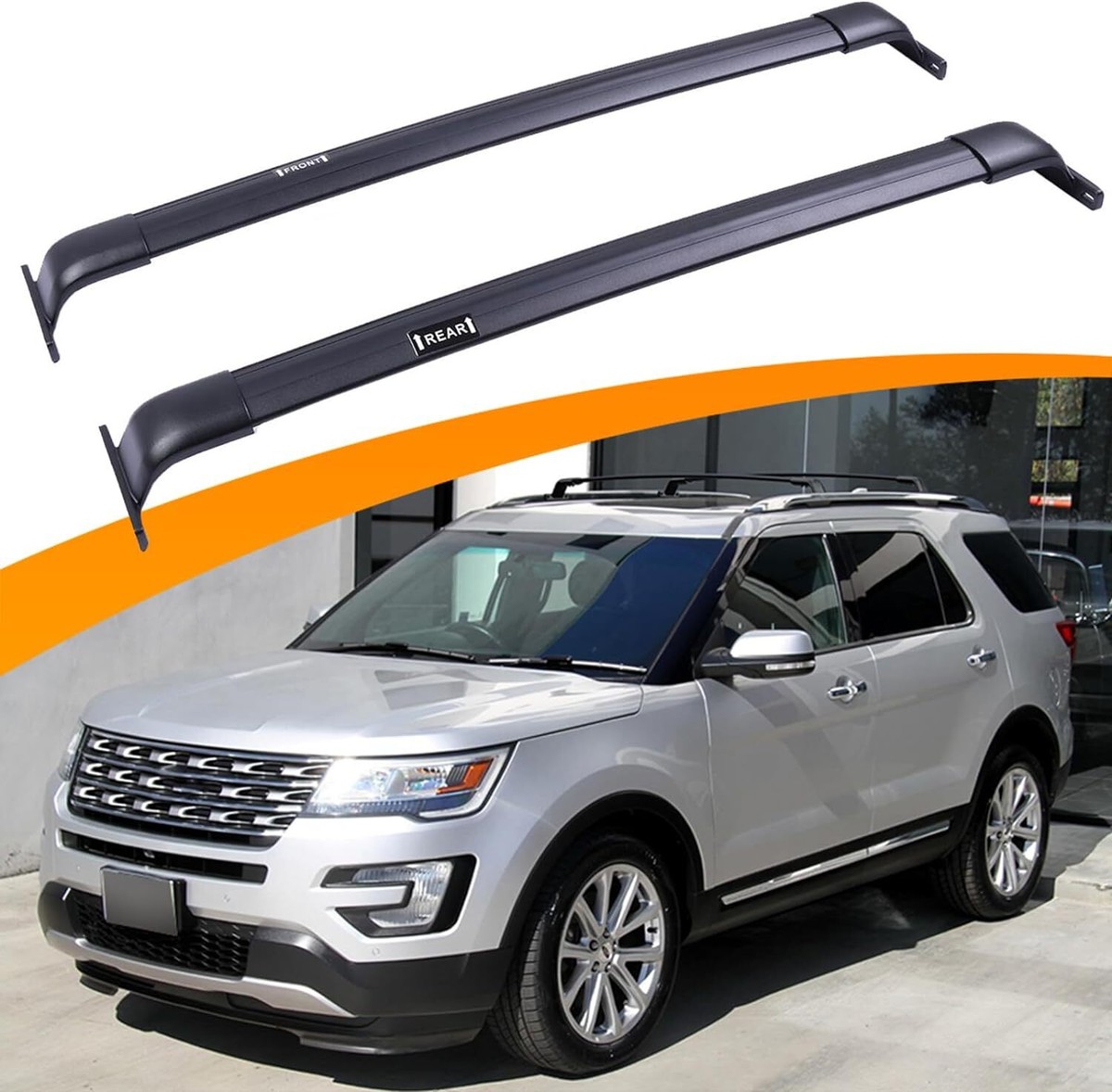 220 LBS Roof Rack Cross Bars Fit for Ford Explorer 2016-2019 Roof