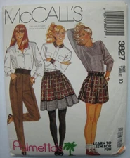 McCalls 3827 Sewing Pattern  Palmettos Pants, Skirt & Shorts Sz 10 UNCUT FF