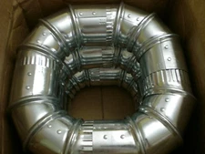 Master Flow 3 in. Turned 26-Gauge Adjustable 90-Degree Elbow ( Box Of 12 )