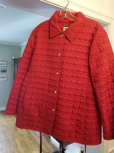 michael kors red quilted jacket