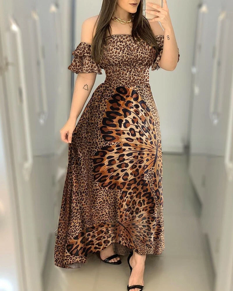 Vestidos largos de animal print 2025
