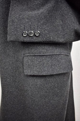 1980-90's Foreman & Clark Dark Gray Cashmere Blend Three Button Overcoat Sz: 44R - Picture 5 of 10