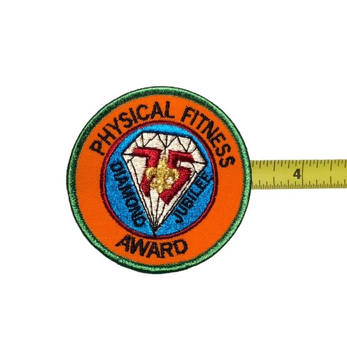 BSA 75 Diamond Jubilee Physical Fitness Award Patch Boy Scouts 3”Patch New - Picture 2 of 2