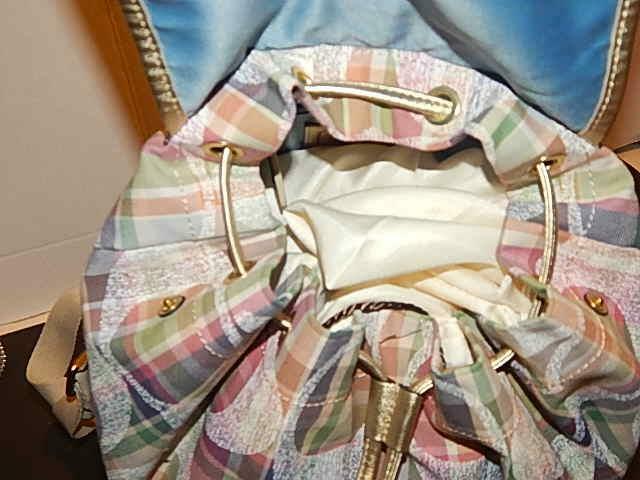 Coach F77342 Daisy Madras Packable Backpack Plaid DayBag  display picture 1