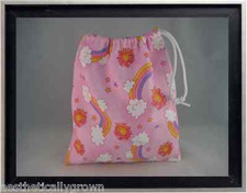 Gymnastics Leotard Grip Bags / Rainbow with Clouds Gymnast Birthday Goody Bag