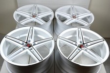 Set Of 4 New 19x8.5 Ddr Talon White Machined Face 19 Rims Wheels 5x114.3 35mm