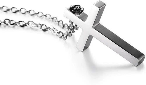 925 Sterling Silber Kreuz Anhänger Halskette Kruzifix 22 Zoll Kette Unisex Halskette - Bild 4 von 10