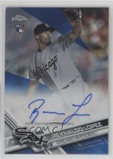 2017 Topps Chrome Rookie Blue Wave Refractor 71/75 Reynaldo Lopez Auto 8q4
