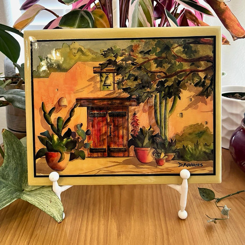 Diana Madaras "Beth's Gate" 10x8 Ceramic Tile Plaque Signed