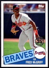 2020 Topps Update 1985 Baseball 35th Anniversary Fred McGriff Atlanta Braves
