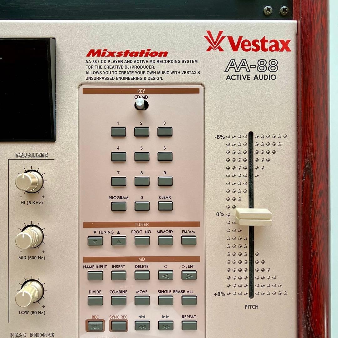 DJ機材 Vestax AA-88 ACTIVE AUDIO Rare Vestax AA-88 Mixstation Cafe Apres-midi Gold DJ Mixer Wood