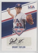 2018 Panini USA Baseball Stars & Stripes Black Ink 12/25 Grant Taylor Auto 0j81