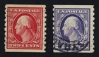 CKStamps: US Stamps Collection Scott#393 394 2c 3c Washington Used