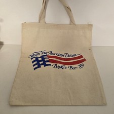 Longaberger 1989 Canvas Tote Bee Bag for Weave Your American Dream USA Made NEW