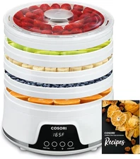 COSORI Food Dehydrator Machine for Jerky, 5 Trays with 165°F 5 Trays, White 