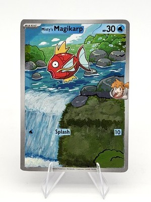 Misty s Magikarp Custom Hand Painted Altered TCG Pokemon Card Extended Art