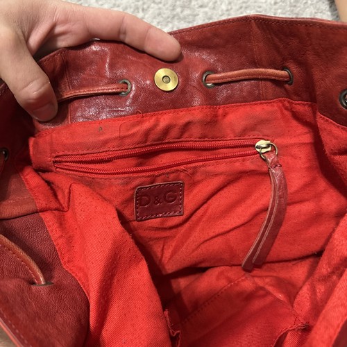 Rare Vintage Dolce & Gabbana Red Leather Shoulder Bag - Picture 12 of 19