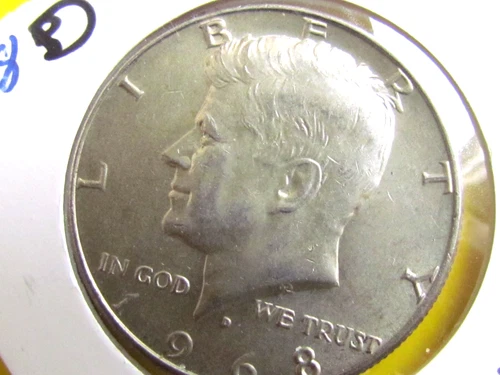 1968 D ½ Dollar "Kennedy Half Dollar" 40% Silver  Circulated AU  wd6