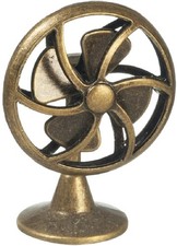 Puppenhaus Kupfer Tisch Ventilator Antik Miniatur Studien Arbeit Zubehör 1:12